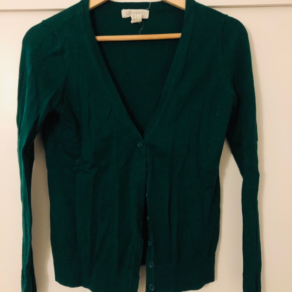 Forest green cardigan